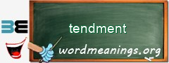 WordMeaning blackboard for tendment